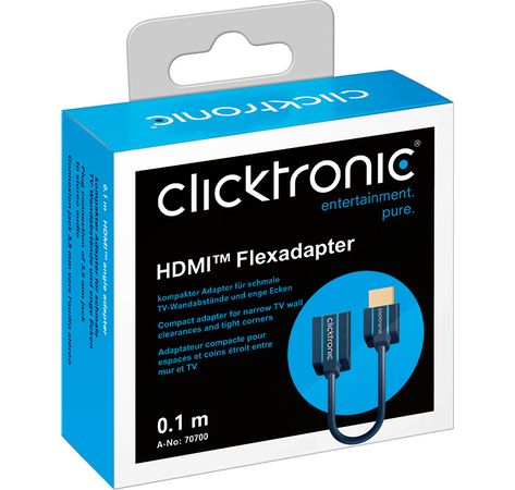 Clicktronic Casual HDMI Flexadapter (für schmale TV-Wandabstände und Ecken, 0,1m)