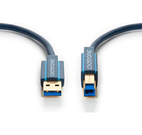 3m Clicktronic Casual USB 3.0 Kabel TYP-B (Stecker Typ A / Stecker Typ B)