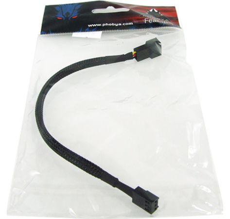 Phobya Adapter 3Pin (12V) auf 3Pin (5V) 20cm - Schwarz