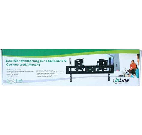 InLine Eck-Wandhalterung, für LED/LCD/Plasma, 94-160cm (37-63"), bis 60kg