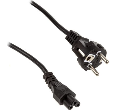 InLine Netzkabel für Notebook, 3pol Kupplung, schwarz, 2m