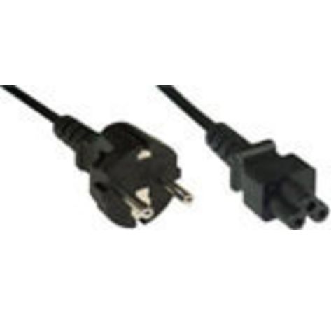 InLine Netzkabel für Notebook, 3pol Kupplung, schwarz, 2m