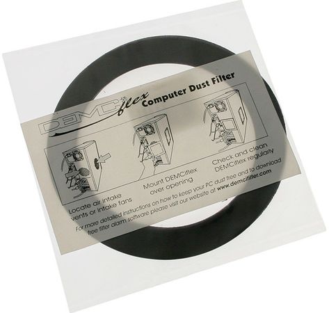 DEMCiflex Staubfilter 80mm, rund - schwarz/weiß