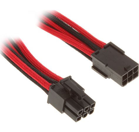 BitFenix 6-Pin PCIe Verlängerung 45cm - sleeved schwarz/rot/schw