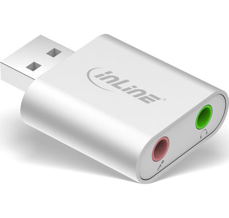 InLine USB Audio Soundkarte, Aluminium Gehäuse