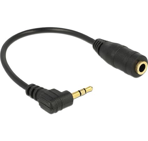 DELOCK Adapterkabel Klinke 2,5 mm St gew.> 3,5 mm Bu 3 Pin 14cm
