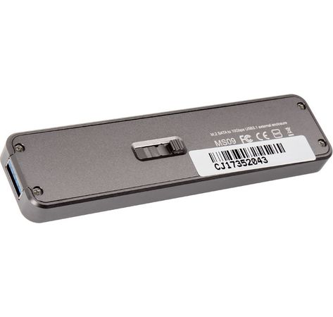 Silverstone SST-MS09C externes M.2-SATA-SSD Gehäuse, silber