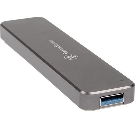Silverstone SST-MS09C externes M.2-SATA-SSD Gehäuse, silber