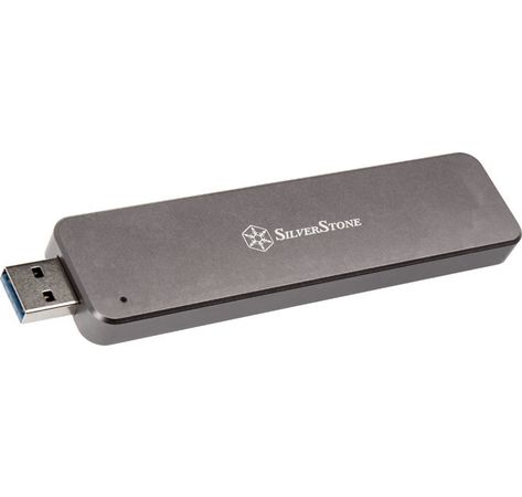 Silverstone SST-MS09C externes M.2-SATA-SSD Gehäuse, silber