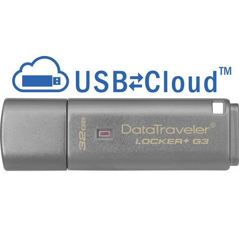 USB-Stick 32GB Kingston DataTraveler Locker+ G3 (silber) retail