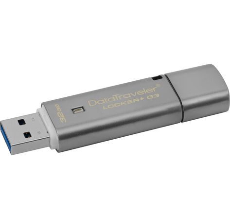 USB-Stick 32GB Kingston DataTraveler Locker+ G3 (silber) retail