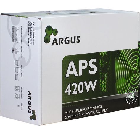 Netzteil 420W Argus APS-420W 120mm Lüfter, 80+