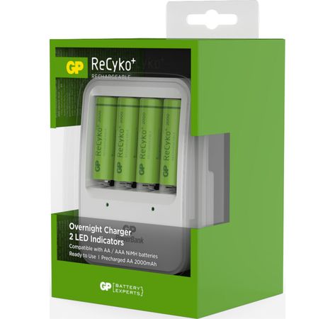 GP PB420 Ladegerät inkl. 4AA 2000 mAh ReCyko+