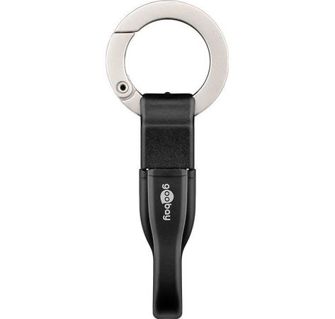 Schlüsselanhänger mit micro-USB Sync- & Ladekabel 0,1m Schlüsselanhänger schwarz