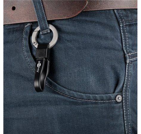 Schlüsselanhänger mit micro-USB Sync- & Ladekabel 0,1m Schlüsselanhänger schwarz