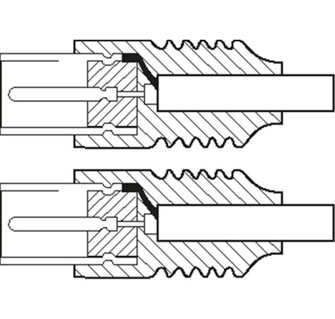 Antennen Anschlusskabel, Schwarz; Antennen Anschlusskabel, Schwarz, 5 m - Koax-Stecker > Koax-Stecker