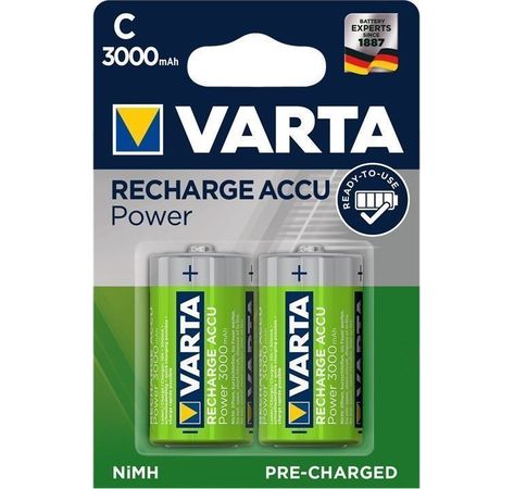 VARTA Recharge Power Akku NiMH Baby C LR14 1,2V 3000mAh 2er-Blister
