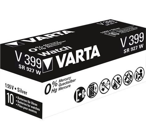 VARTA Watch Knopfzelle Uhrenbatterie Silberoxid V399 SR57 SR927 SG7 1er Blister