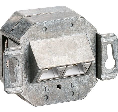 CAT 5e Unterputzdose 2 x RJ45, geschirmt; NET DOSE CAT 5e UP WEISS