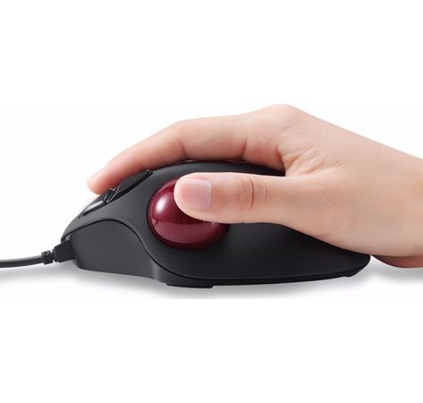 Perixx PERIMICE-517, ergonomische Trackball Maus, USB-Kabel, schwarz
