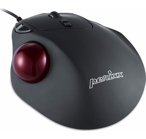 Perixx PERIMICE-517, ergonomische Trackball Maus, USB-Kabel, schwarz