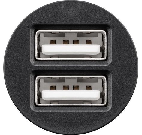 Dual USB-Autoladegerät 2,0A; KFZ USB 2xUSB 2,1A schwarz mini LC