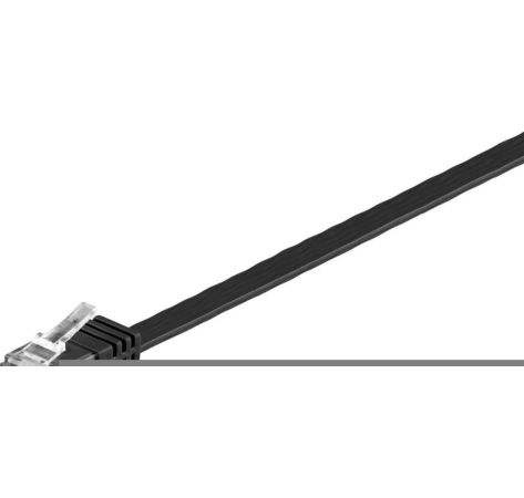 CAT 6 Netzwerkkabel Flachkabel; CAT FLAT 6-0500 U/UTP SCHWARZ 5m