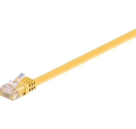 CAT 6 Netzwerkkabel Flachkabel; CAT FLAT 6-0200 U/UTP GELB 2m