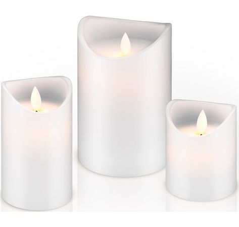 LED Echtwachs-Kerze weiß, 10x15 cm; LED Echtwachs-Kerze weiß, 10x15 cm - Wunderschöne und sichere Lichtlösung für viele Bereiche wie Haus und Loggia, Büros, Schulen oder Seniorenheime