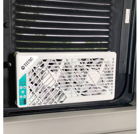 Titan TTC-SC21/V3 Fenster-Doppellüfter 2x140mm mit Fernbedienung, für Wohnwagen/Wohnmobil