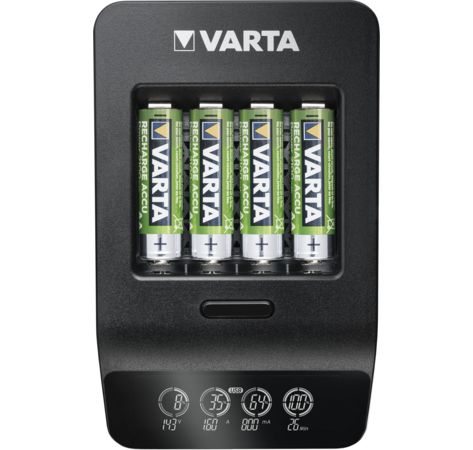 VARTA LCD Smart Charger+ Batterie Ladegerät inkl. 4x AA Akkus 2100mAh