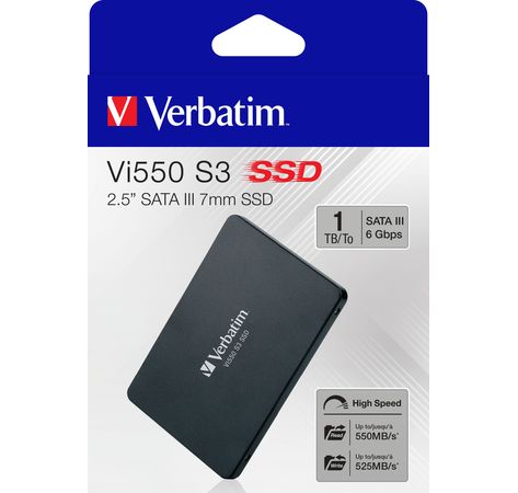 SSD 1TB Verbatim Vi550 S3 Phison 2,5" (6.3cm) SATAIII intern retail