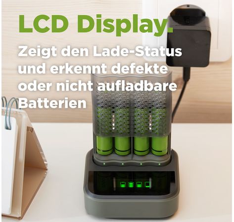 GP Docking Station mit 4-Port USB Ladegerät inkl. 4 x AA 2.600 mAh NiMH-Akkus