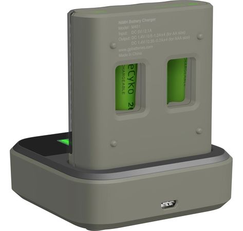 GP Docking Station mit 4-Port USB Ladegerät inkl. 4 x AA 2.600 mAh NiMH-Akkus