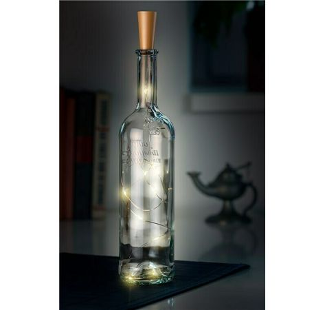 LED-Flaschen-Lichterkette, inkl. Timer 10LEDs Silber-Hellbraun