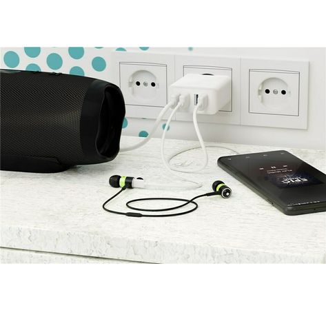 4-fach USB-Ladegerät 30W; 4-fach USB-Ladegerät 30W, Weiß - mit 4x USB-Buchse, flache Bauform