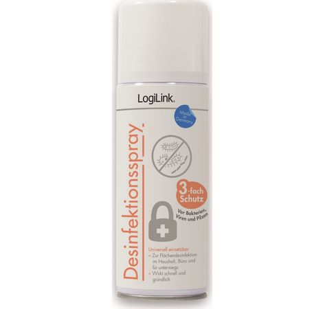 LogiLink Reiniger Desinfektionsmittel Flächendesinfektionsspray 200ml