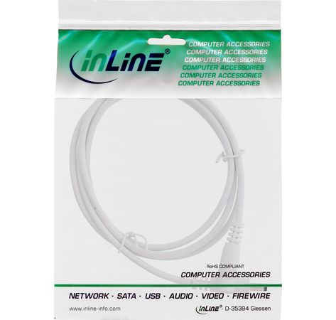 InLine DC Verlängerungskabel, DC Stecker/Buchse 4,0x1,7mm, weiß, 3m