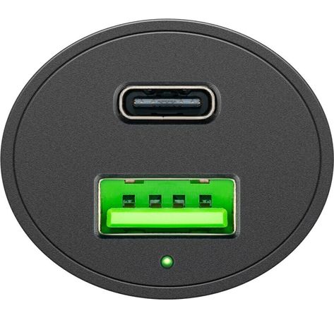 Dual-USB Auto Schnellladegerät USB-C™ PD (Power Delivery); 48W (12/24V) USB-A / USB-C™ geeignet für Geräte mit USB-C™ (Power Delivery) wie z.B. iPhone 12