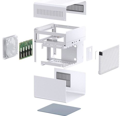 Jonsbo N2 Mini-ITX Gehäuse - weiß