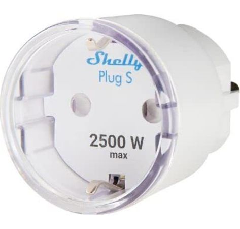 Home Shelly Plus Plug S Gen2 Wi-Fi Smart-Steckdose 1x 10A Messfunktion weiß