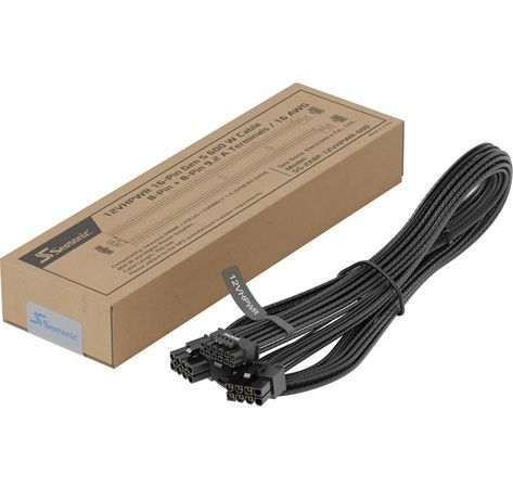 Seasonic 12VHPWR PCIe 5.0 Adapter Kabel - schwarz