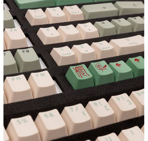 Ducky PBT Double-Shot Keycap Set Matcha - DE Layout