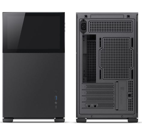 Jonsbo D31 Screen mATX Gehäuse, Tempered Glass - schwarz