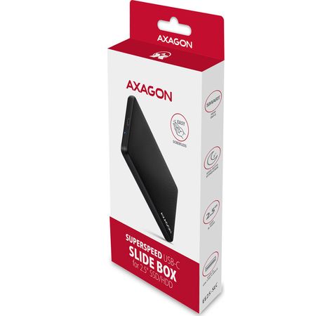 AXAGON EE25-SLC externes 2,5"-Gehäuse, USB 3.0 / SATA III - USB-C, schwarz
