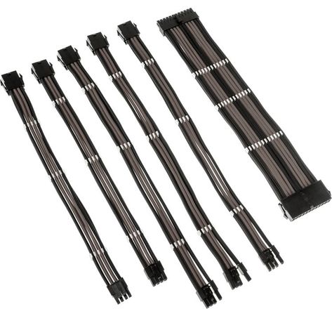 Kolink Core Adept Braided Cable Extension Kit - Black/Gunmetal