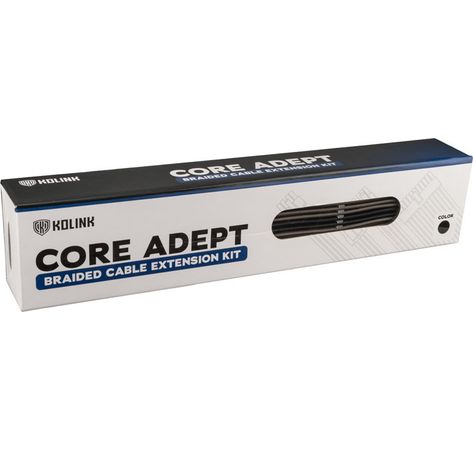 Kolink Core Adept Braided Cable Extension Kit - Black/Gunmetal