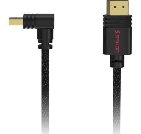 Ssupd Meshroom DisplayPort 1.4 Kabel - 90 Grad gewinkelt, 8K, 2m, schwarz