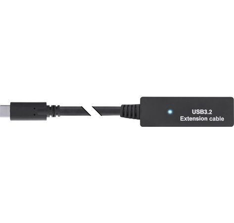 InLine USB 3.2 Gen.1 Aktiv-Verlängerung, USB-C Stecker an USB-C Buchse, 5m