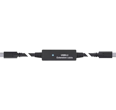 InLine USB 3.2 Gen.1 Aktiv-Kabel, USB-C Stecker an USB-C Stecker, schwarz, 5m